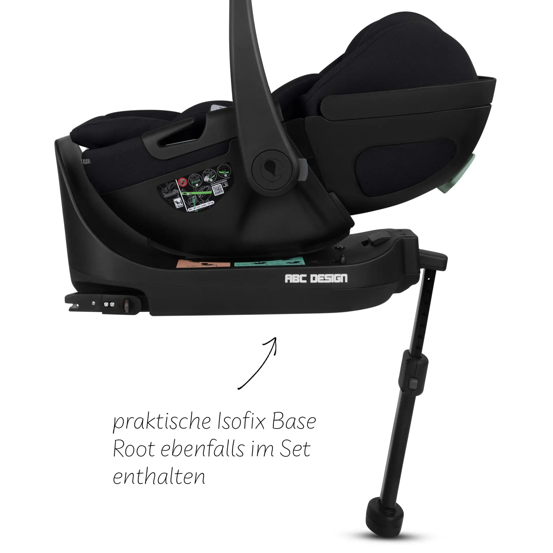 Ensemble poussette 4en1 Samba 2 avec coque auto Calla à position allongée - Nature