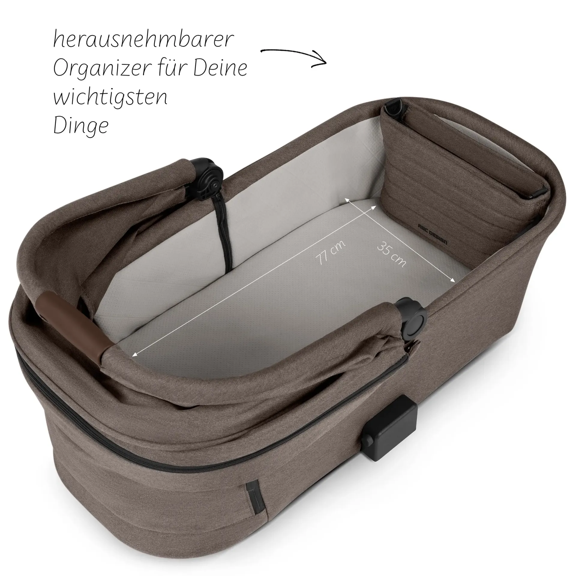 Ensemble poussette 4en1 Samba 2 avec coque auto Calla à position allongée - Nature