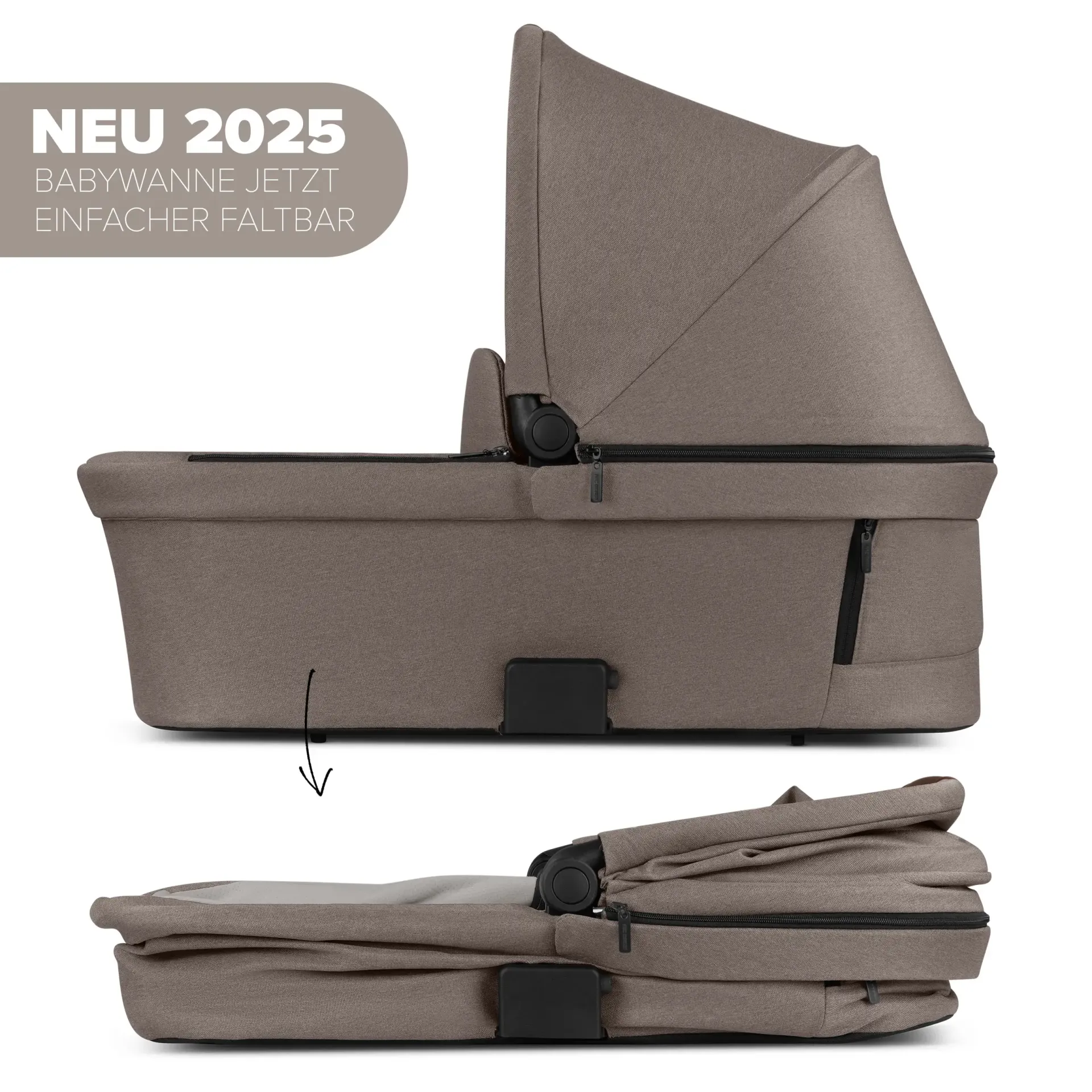 Ensemble poussette 4en1 Samba 2 avec coque auto Calla à position allongée - Nature