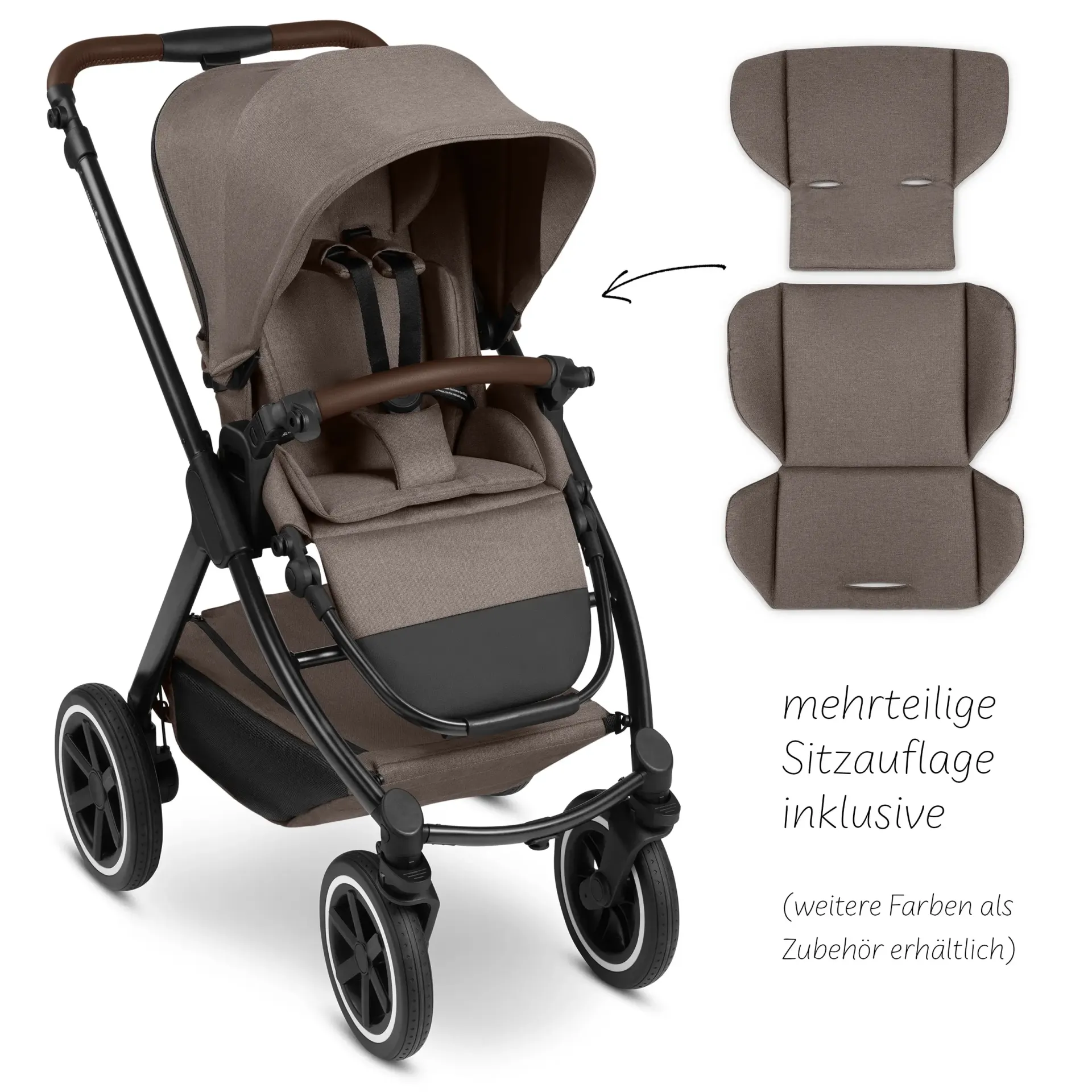 Ensemble poussette 4en1 Samba 2 avec coque auto Calla à position allongée - Nature