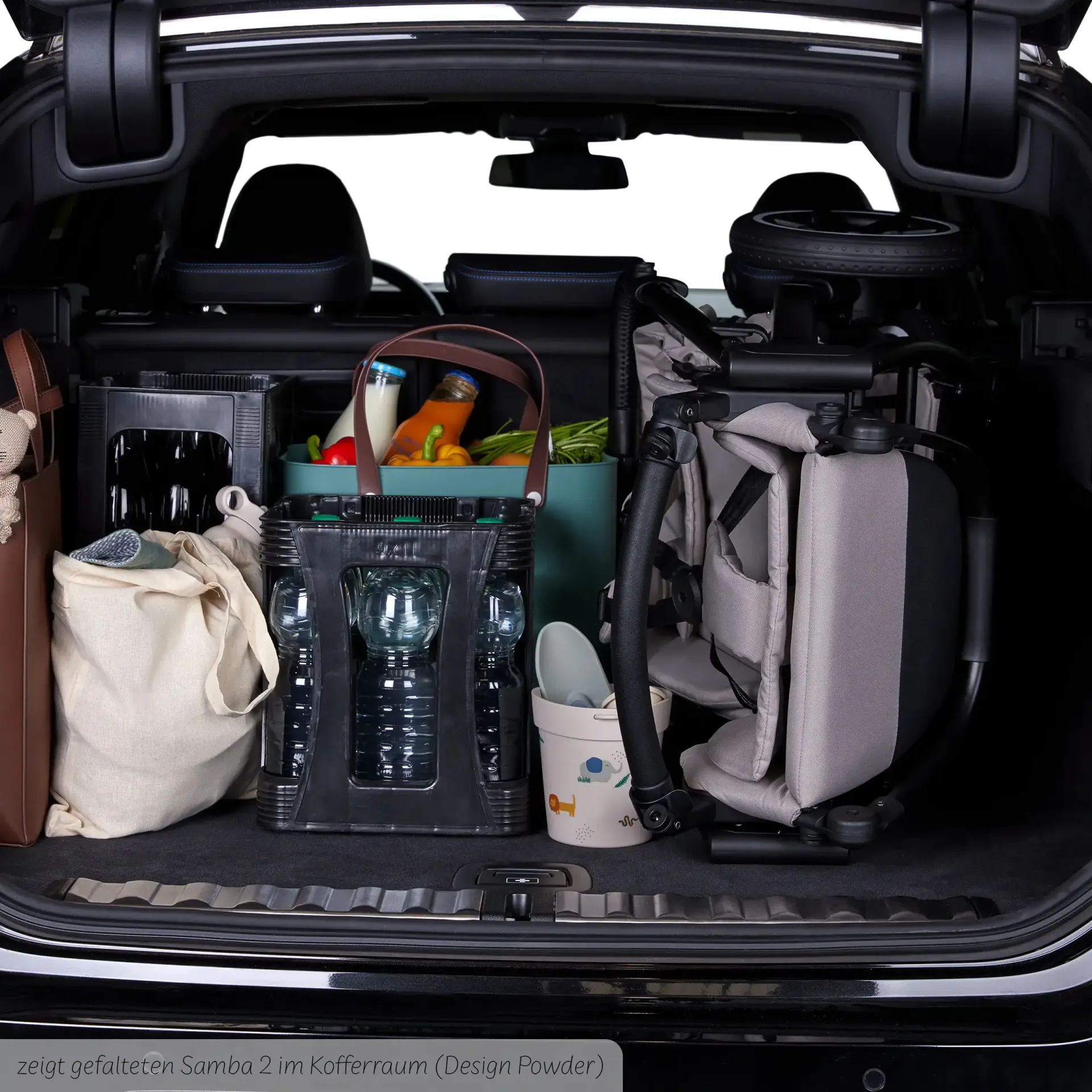 Ensemble poussette 4en1 Samba 2 avec coque auto Calla à position allongée - Nature